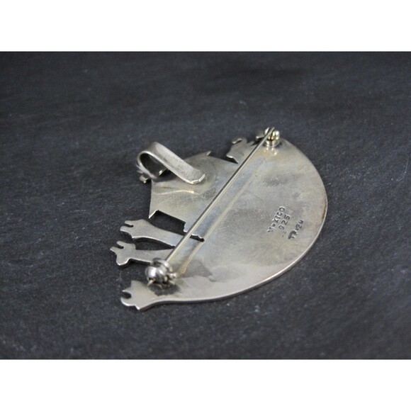 Vintage Noahs Ark Brooch Pendant Mexican Sterling Silver - Picture 6 of 10